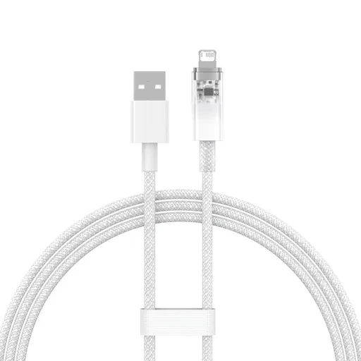 کابل شارژ USB به لایتنینگ باسئوس مدل Baseus Explorer Series Fast Charging Cable With Smart Temperature Control 2.4A طول 2 متر