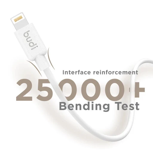 کابل تبدیل USB-C به لایتنینگ بودی مدل Budi DC230DTL12W طول 1.2 متر