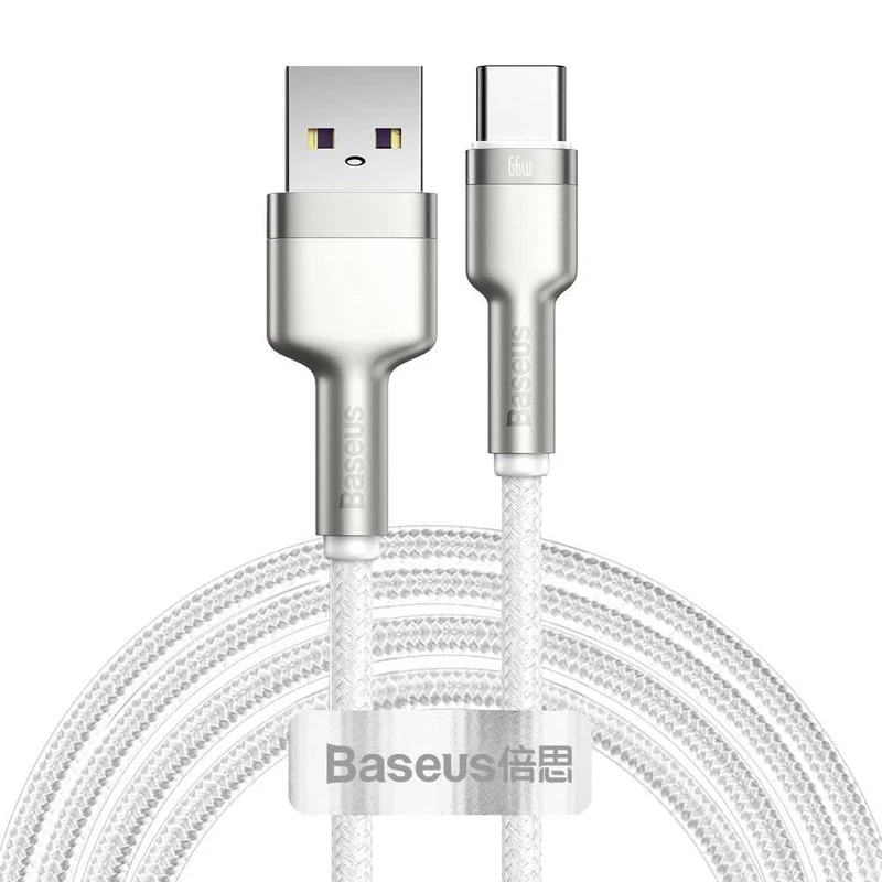 کابل تبدیل USB به USB-C باسئوس 66w مدل Baseus Cafule Metal Data Cable A-C 66W CAKF000 طول 1 متر