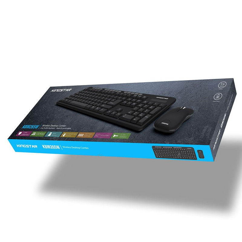 کیبورد و ماوس کمبو بی سیم کینگ استار KBM265W