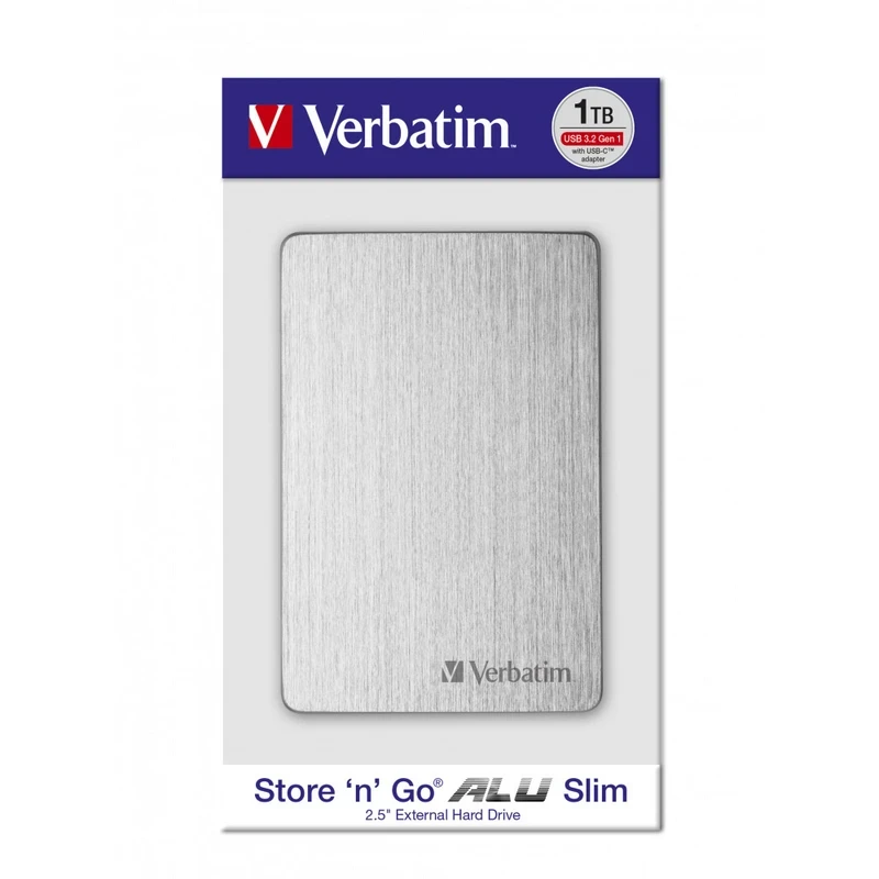 هارد اکسترنال ورباتیم مدل Verbatim Store 'n' Go ALU Slim USB 3.2 ظرفیت 1 ترابایت