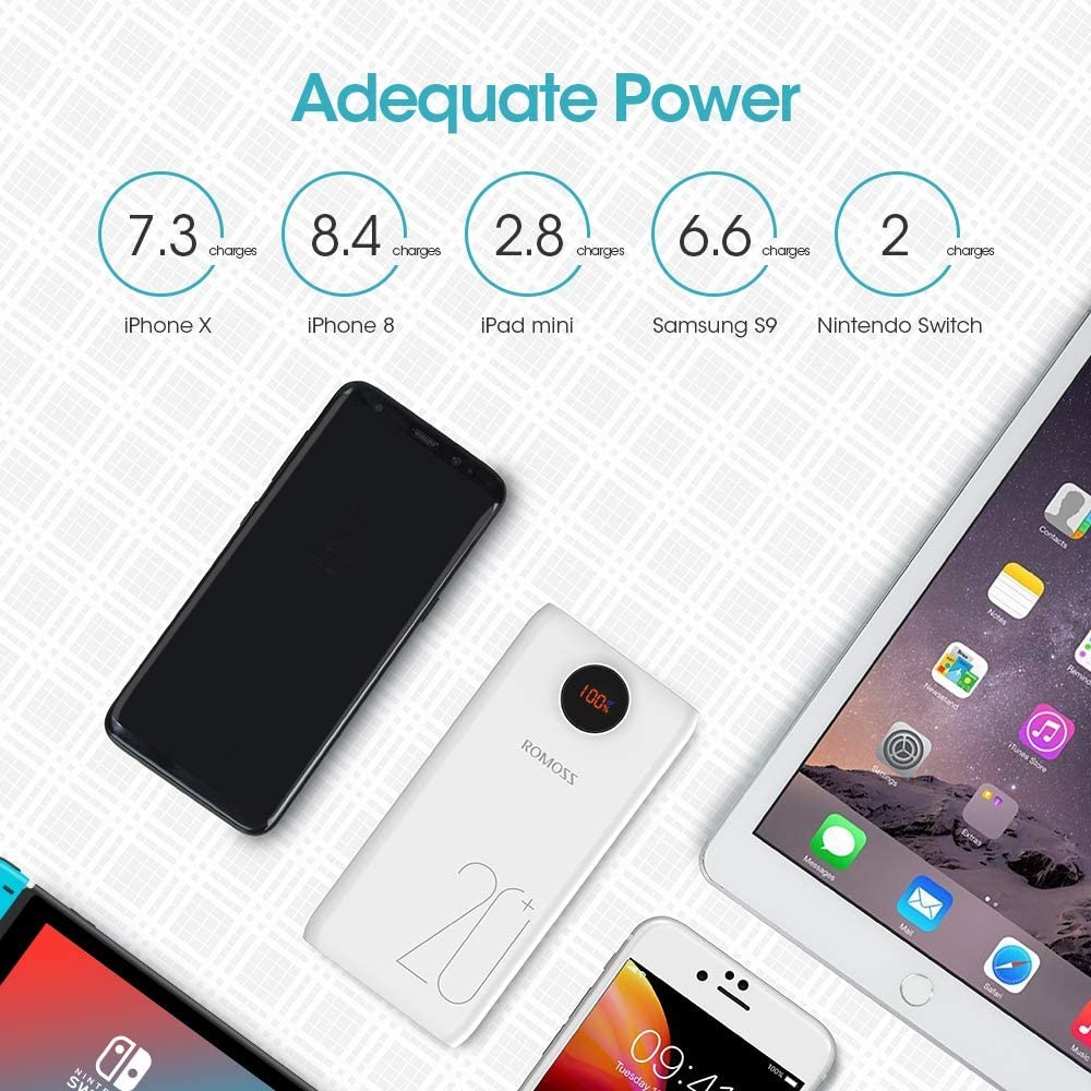 پاوربانک 18 وات روموس مدل ROMOSS SW20Pro ظرفیت 20000 میلی آمپر