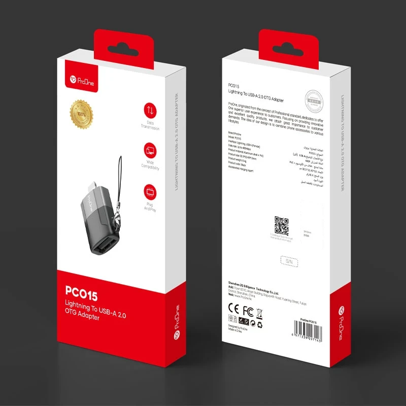مبدل OTG تبدیل لایتنینگ به USB-A پرووان مدل ProOne PCO15