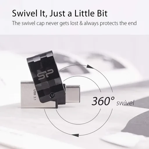 فلش مموری سیلیکون پاور مدل Dual USB C31 Type-A + Type-C USB 3.2 -ظرفیت 64 گیگابایت