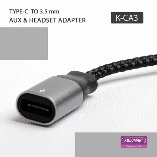 کابل تبدیل USB-C به AUX و USB-C مادگی کلومن مدل Koluman K-CA3