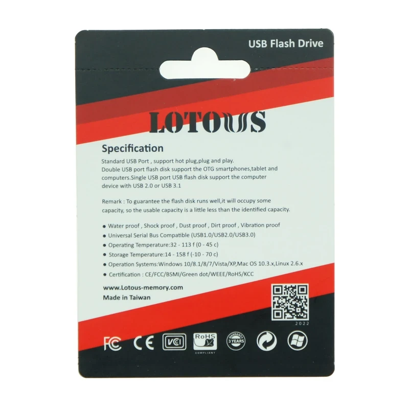 فلش مموری لوتوس مدل L-814 ظرفیت 64 گیگابایت