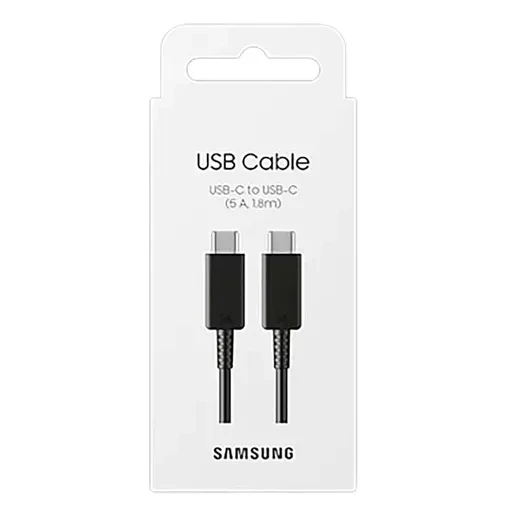 کابل شارژ USB-C به USB-C سامسونگ مدل Samsung EP-DX510 جریان 5 آمپر طول 1,8 متر