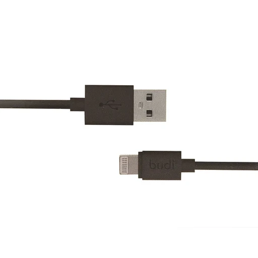 کابل شارژ USB به لایتنینگ بودی مدل Budi DC023L12BS طول 1.2 متر