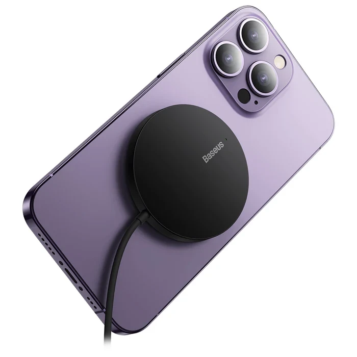 شارژر بی سیم 15 وات باسئوس مدل Baseus Simple Mini3 Magnetic Wireless Charger CCJJ040001