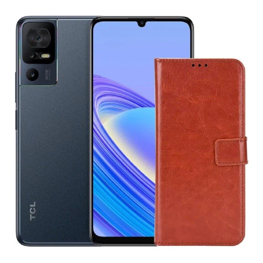 گوشی موبایل تی سی ال TCL 40SE دو سیم کارت ظرفیت 128 گیگابایت و رم 8 گیگابایت به همراه کیف چرمی