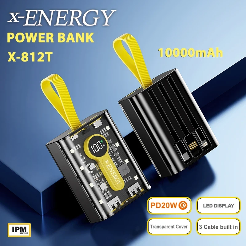 پاوربانک 20 وات ایکس انرژی مدل X-812T ظرفیت 10000 میلی آمپر ساعت