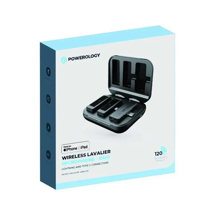 ست میکروفن بی سیم پاورولوجی Powerology Lavalier  Duo PWmic2