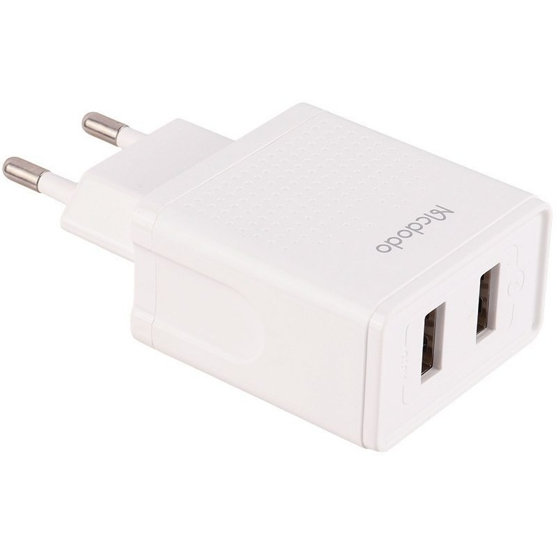 شارژر دیواری 12W دو پورت مک دودو مدل CH-3970 به همراه کابل USB به lightening