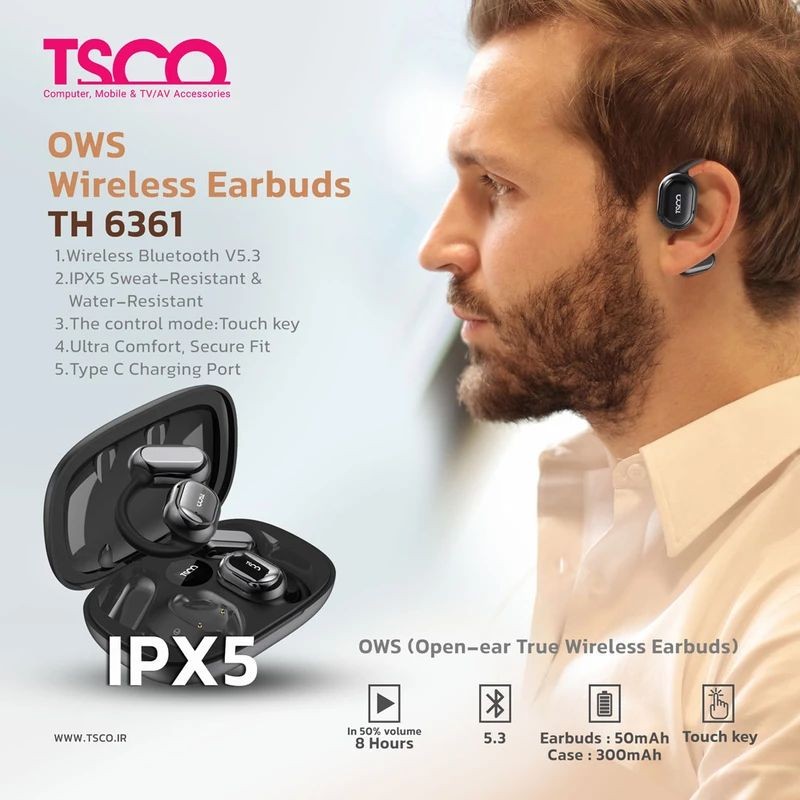 هندزفری بلوتوثی بیسیم تسکو TH 6361 OWS