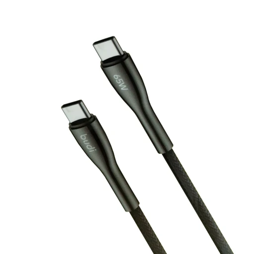 کابل کنفی تبدیل ‌USB-C به ‌USB-C بودی مدل Budi DC129TT12B توان 65 وات طول 1.2 متر
