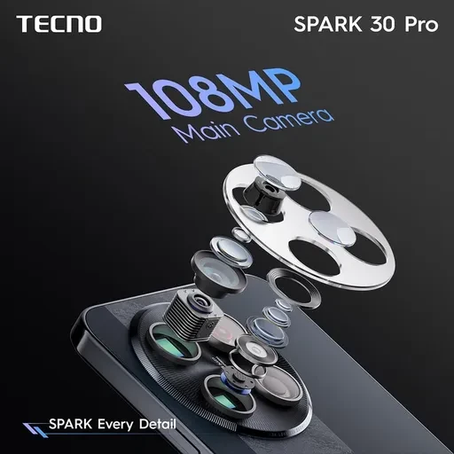 گوشی موبایل تکنو مدل Spark 30 Pro دو سیم کارت ظرفیت 256 گیگابایت و رم 8 گیگابایت