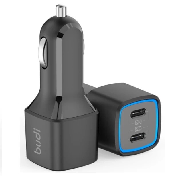 شارژر فندکی بودی مدل Budi CC065RB با خروجی USB-C  و توان 70 وات