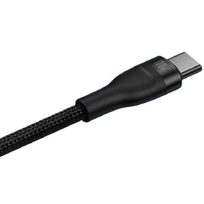 کابل 2 در 1 باسئوس Usb C - Usb C مدل Baseus Flash Series Ⅱ One-for-Two Fast Charging Cable Type-C to C+C توان 100 وات و طول 1.5 متر