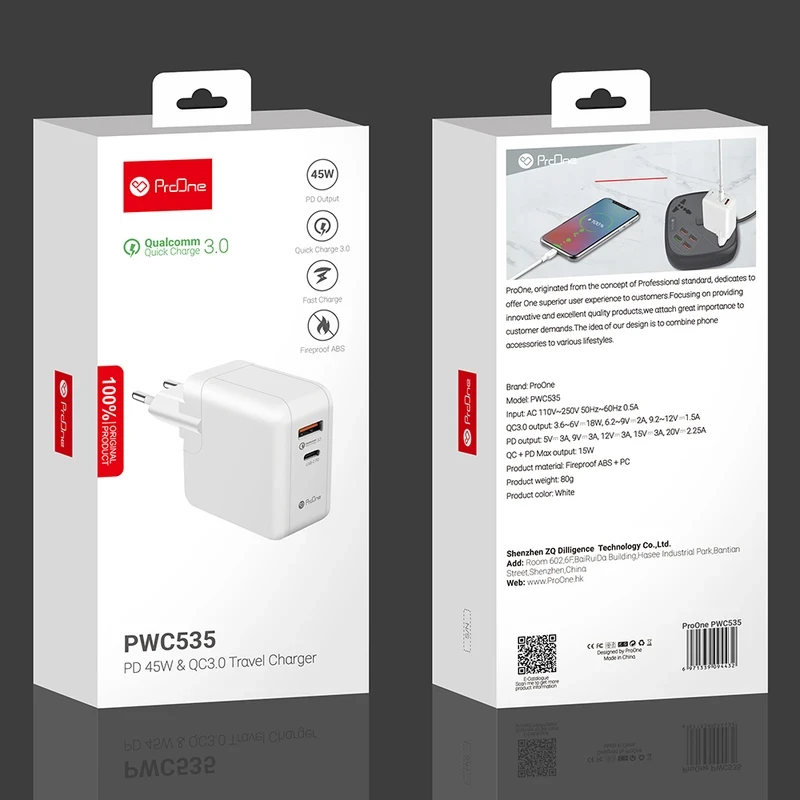 شارژر دیواری پرووان مدل PWC535