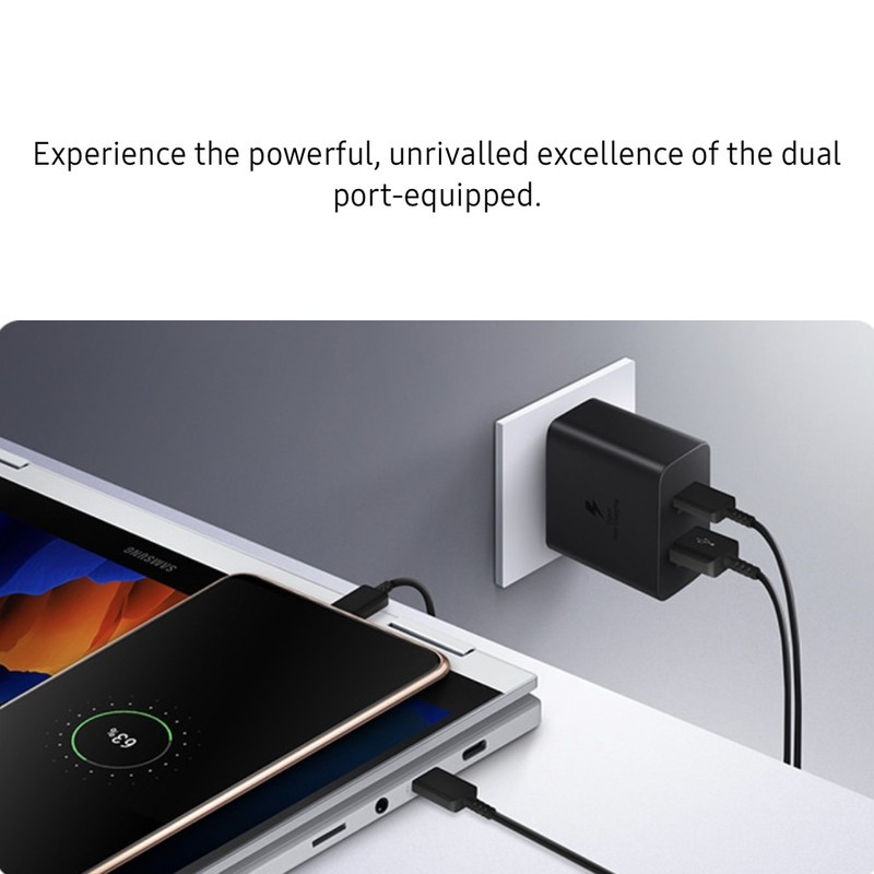 شارژر دیواری دو پین 35 وات سامسونگ EP-TA220