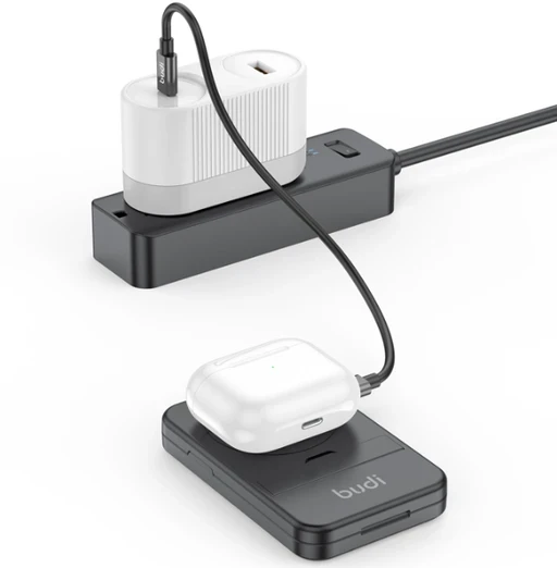 شارژر بی سیم بودی 15 وات سه در یک و کیت 14کاره مدل Budi WL511B