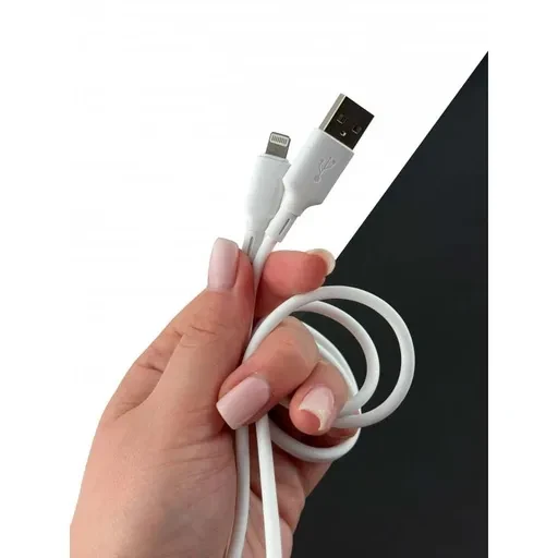 کابل شارژ ‌USB به لایتنینگ بودی مدل Budi DC256L10W جریان 2.4 آمپر طول 1 متر