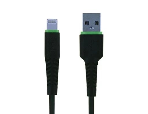 کابل شارژ USB به ‌لایتنینگ بودی مدل Budi DC150L03 جریان 3 آمپر طول 0.3 متر