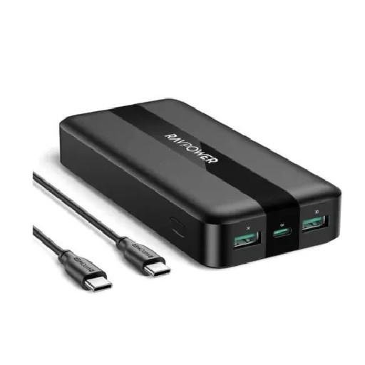 پاوربانک راوپاور مدل Ravpower RP-PB1235 ظرفیت 20000 میلی‌آمپر ساعت و توان 20 وات