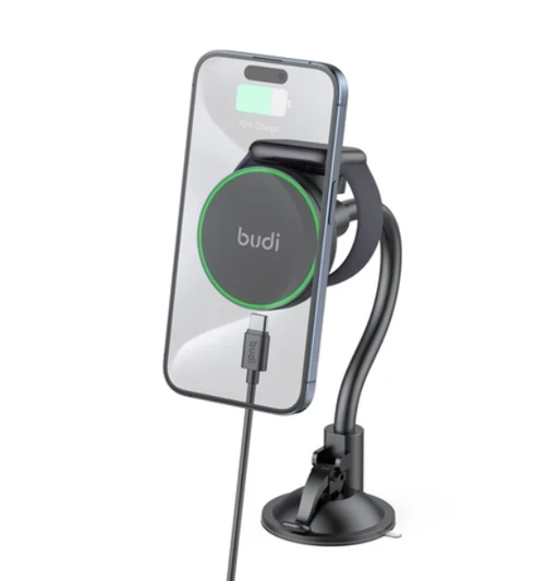 پایه نگهدارنده و شارژر بی سیم دوکاره موبایل بودی مدل Budi CM576B