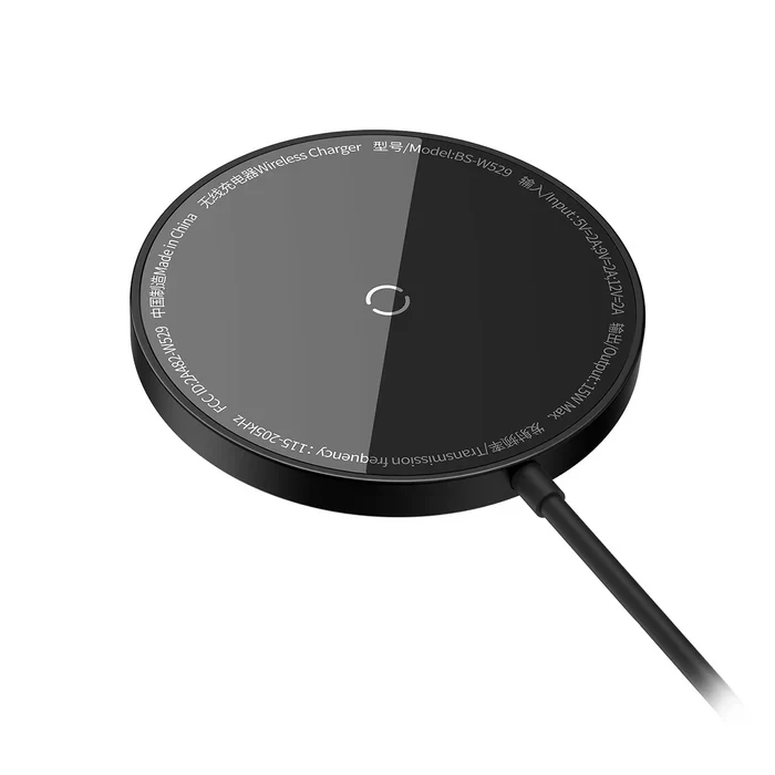 شارژر بی سیم 15 وات باسئوس مدل Baseus Simple Mini3 Magnetic Wireless Charger CCJJ040001