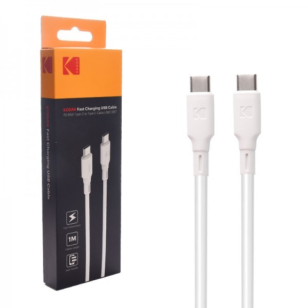 کابل شارژ USB-C به USB-C کداک 65 وات مدل Kodak USBC-5917 طول 1 متر