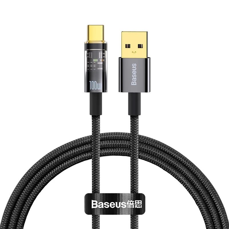 کابل تبدیل USB به USB-C بیسوس مدل Explorer Series 100W طول 1 متر
