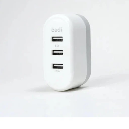 شارژر دیواری بودی مدل Budi M8J312EM با خروجی USB و کابل microUSB و توان 24 وات
