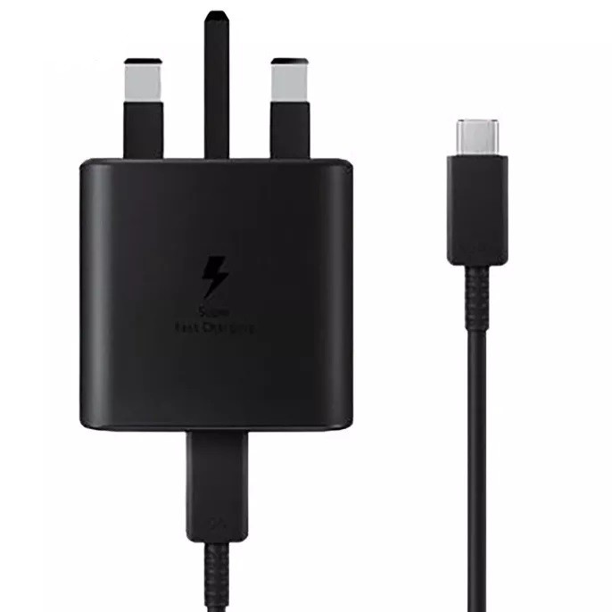 شارژر دیواری سامسونگ 45 وات سه پین مدل T4511 Low Standby به همراه کابل شارژ Type-C به طول 1.8 متر(های کپی)