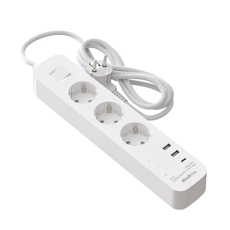 چندراهی برق (Power Strip) هادرون مدل P343 مجهز به شارژر 30 وات