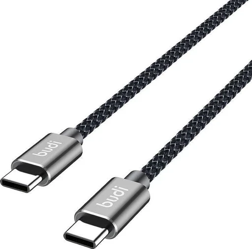 کابل کنفی تبدیل ‌USB-C به ‌USB-C بودی مدل Budi DC206TT15 توان 65 وات طول 1.5 متر