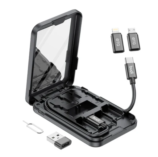 شارژر بی سیم بودی 15 وات سه در یک و کیت 14کاره مدل Budi WL511B