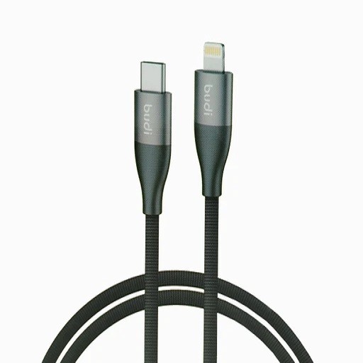 کابل کنفی تبدیل USB-C به USB-C بودی مدل Budi DC126TT10H طول 1 متر