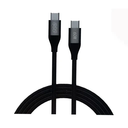 کابل شارژ کنفی USB-C به USB-C کیو سی وای مدل QCY DC22 توان 100 وات طول 1.2 متر