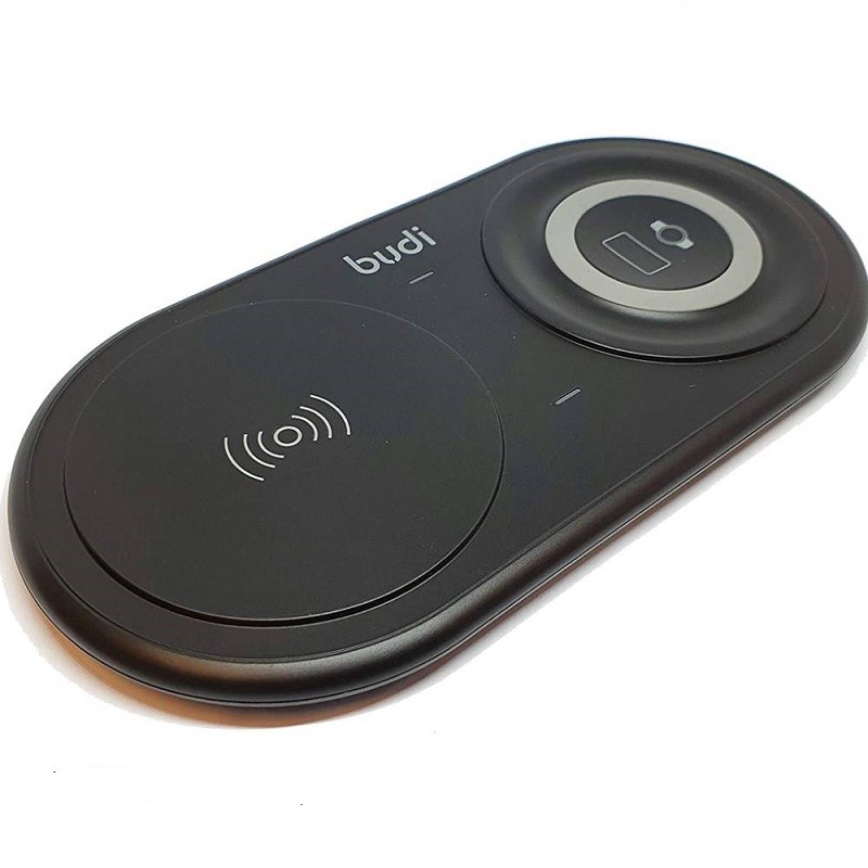 شارژر بی سیم بودی دوکاره مدل Budi WL3500B با توان 15 وات