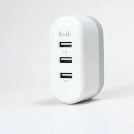 شارژر دیواری بودی مدل Budi M8J312ET با خروجی USB به همراه کابل USB-C و توان 24 وات
