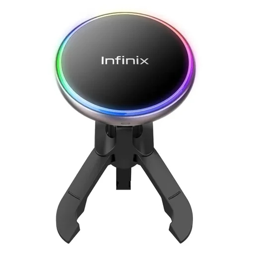 پایه نگهدارنده موبایل و شارژر بی سیم اینفینیکس Wireless Charger XMC02 Car به همراه شارژر فندکی