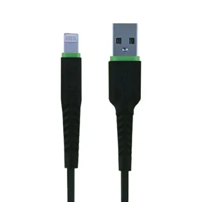 کابل شارژ USB به ‌لایتنینگ بودی مدل Budi DC150L03 جریان 3 آمپر طول 0.3 متر
