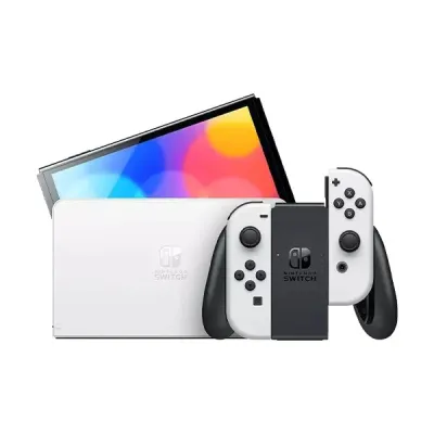 کنسول بازی دستی نینتندو مدل Switch OLED White Black Set