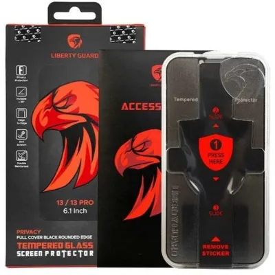 محافظ صفحه نمایش لیبرتی Privacy به همراه شابلون مناسب برای گوشی موبایل اپل Apple 13/13Pro