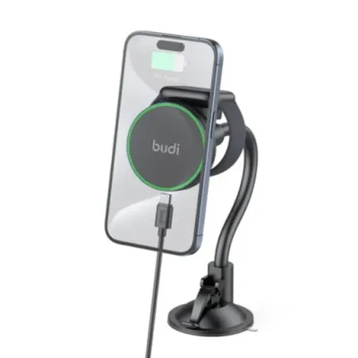 پایه نگهدارنده و شارژر بی سیم دوکاره موبایل بودی مدل Budi CM576B