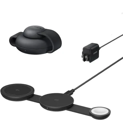 شارژر بی‌سیم انکر مدل MagGo 3-in-1 B25M8 15W