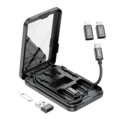 شارژر بی سیم بودی 15 وات سه در یک و کیت 14کاره مدل Budi WL511B