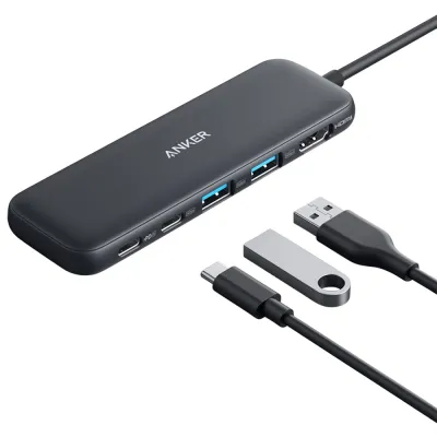 هاب ۵ پورت انکر Anker 332 USB-C A8355 Hub با کابل USB-C