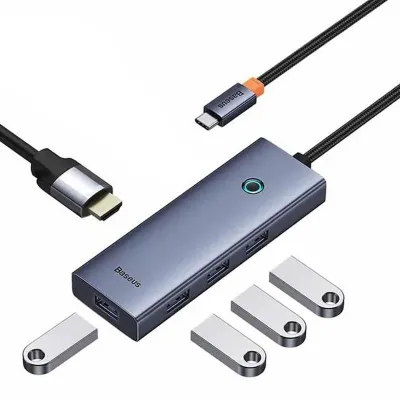 هاب 5 پورت USB-C باسئوس مدل UltraJoy Series HDMI